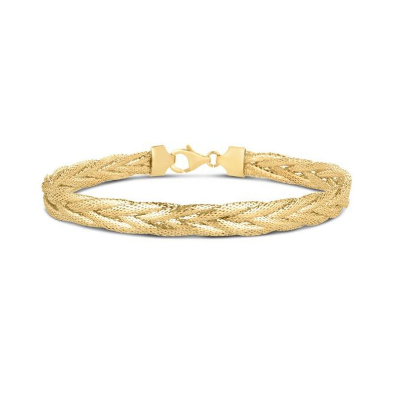 Bids.com 14k Yellow Gold Rapunzel Woven Bracelet (6.00 mm) Bracelets