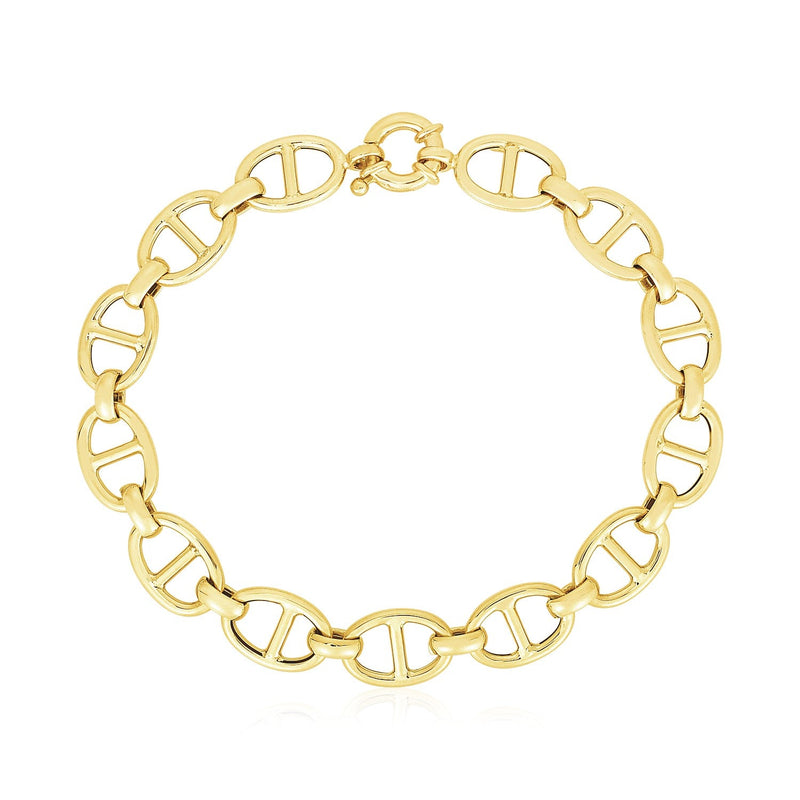 Bids.com 14k Yellow Gold High Polish Mariner Link Bracelet (8.8mm) Bracelets