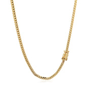 Bids.com 3.2mm 14k Yellow Gold Classic Solid Miami Cuban Chain Necklaces