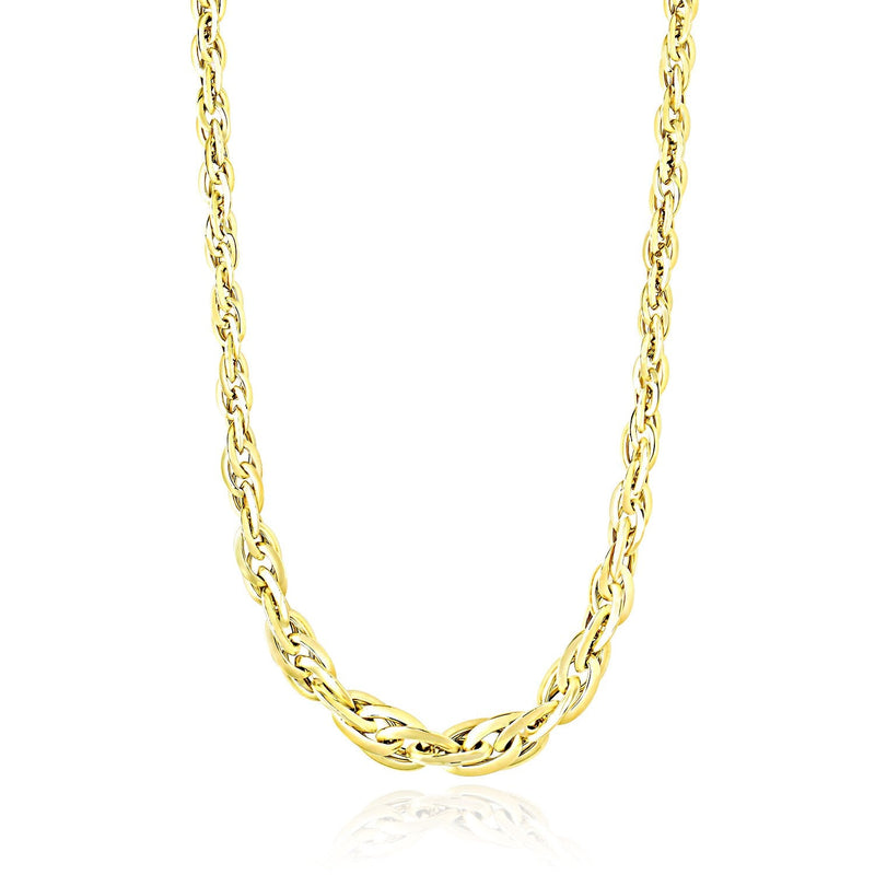 Bids.com Polished Double Oval Link Chain Necklace in 14k Yellow Gold Necklaces