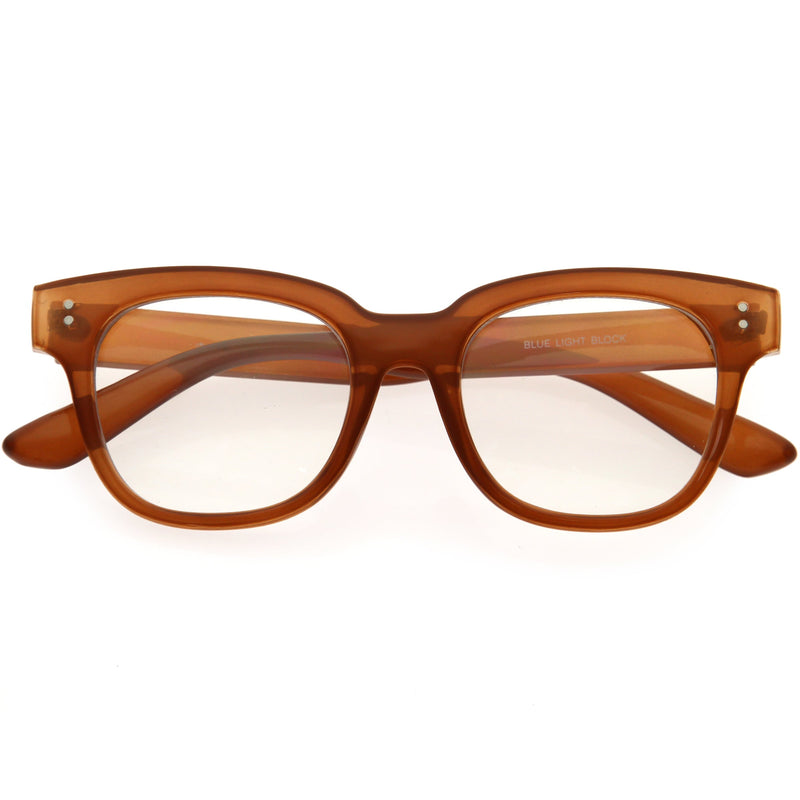 zeroUV Bold Thick Rimmed Square Clear Blue Light Glasses D283 Glasses