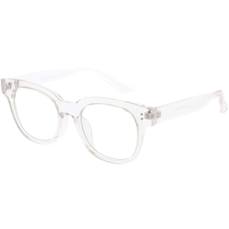 zeroUV Bold Thick Rimmed Square Clear Blue Light Glasses D283 Glasses