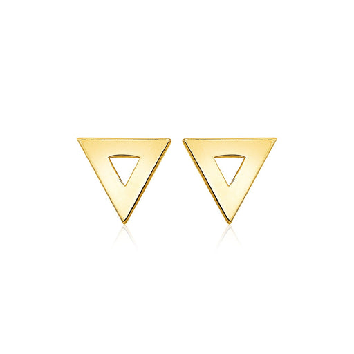 Bids.com 14k Yellow Gold Polished Open Triangle Post Earrings Earrings