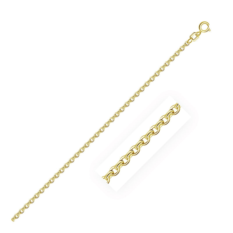 Bids.com 14k Yellow Gold Rolo Chain 1.9mm Necklaces