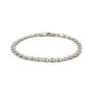 Bids.com 2.9mm 14k White Gold Heart Anklet Accessories