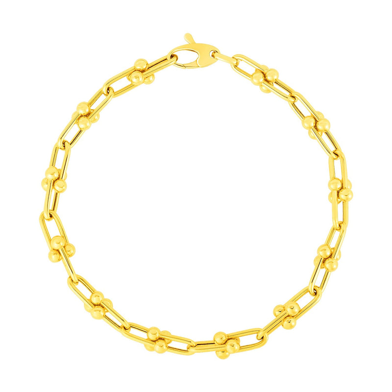 Bids.com 14k Yellow Gold 7 1/2 inch Jax Chain Bracelet Bracelets