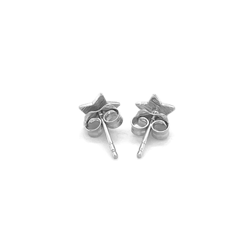 Bids.com 14k White Gold Post Earrings with Stars Earrings
