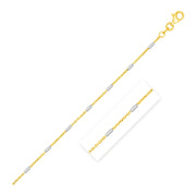 Bids.com Bar Links Pendant Chain in 14k Two Tone Gold (1.4mm) Necklaces