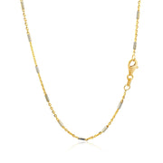 Bids.com Bar Links Pendant Chain in 14k Two Tone Gold (1.4mm) Necklaces
