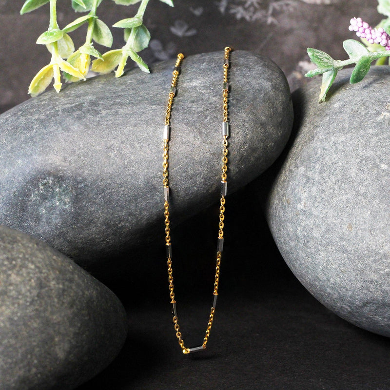 Bids.com Bar Links Pendant Chain in 14k Two Tone Gold (1.4mm) Necklaces