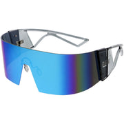 zeroUV 80s Retro Wrap Around One Piece Futuristic Sunglasses D305 Glasses / Sunglasses