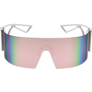 zeroUV 80s Retro Wrap Around One Piece Futuristic Sunglasses D305 Glasses / Sunglasses