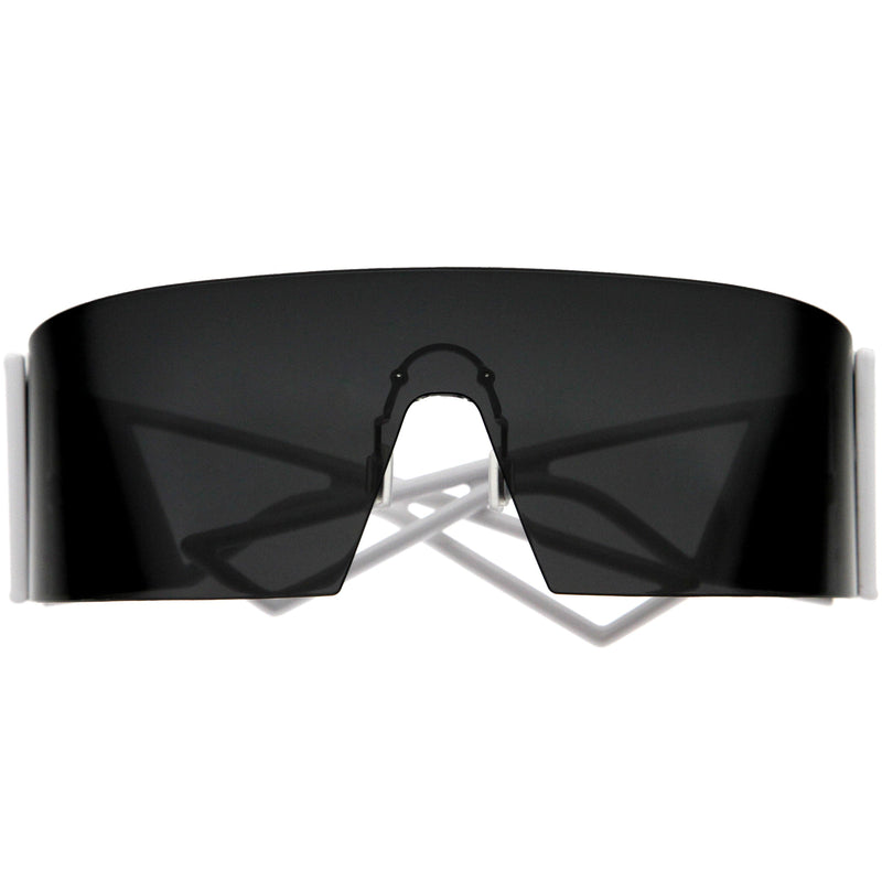 zeroUV 80s Retro Wrap Around One Piece Futuristic Sunglasses D305 Glasses / Sunglasses