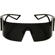 zeroUV 80s Retro Wrap Around One Piece Futuristic Sunglasses D305 Glasses / Sunglasses