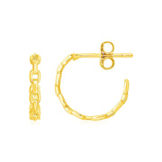 Bids.com 14k Yellow Gold Delicate Chain Hoop Earrings Earrings