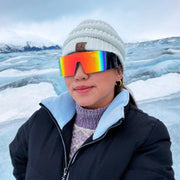 zeroUV 80s Retro Wrap Around One Piece Futuristic Sunglasses D305 Glasses / Sunglasses