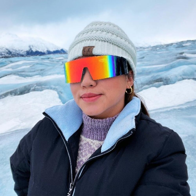 zeroUV 80s Retro Wrap Around One Piece Futuristic Sunglasses D305 Glasses / Sunglasses