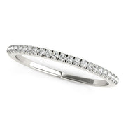 Bids.com 14k White Gold Scallop Style Setting Diamond Wedding Band (1/8 cttw) Rings