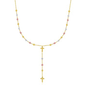 Bids.com 14k Tri-Color Gold Rosary Chain Necklace Necklaces