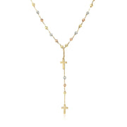 Bids.com 14k Tri-Color Gold Rosary Chain Necklace Necklaces