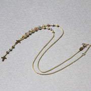 Bids.com 14k Tri-Color Gold Rosary Chain Necklace Necklaces