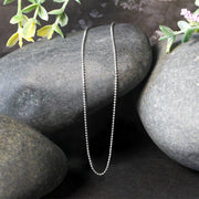 Bids.com 14k White Gold Bead Chain 1.0mm Necklaces