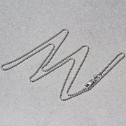 Bids.com 14k White Gold Bead Chain 1.0mm Necklaces