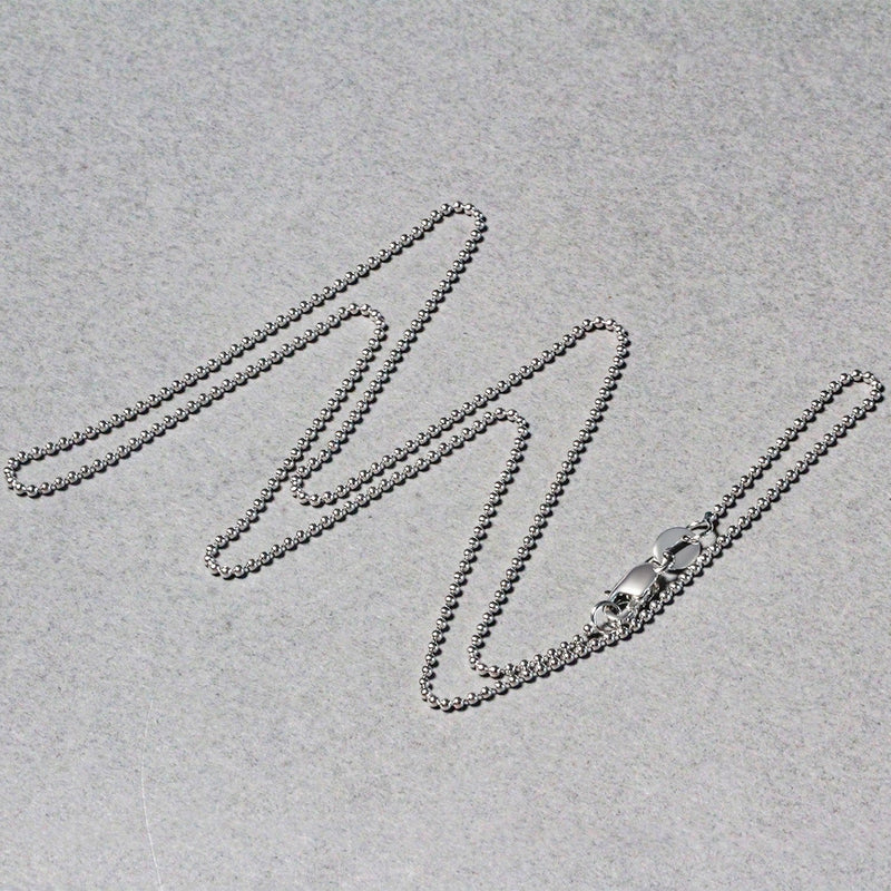 Bids.com 14k White Gold Bead Chain 1.0mm Necklaces