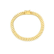 Bids.com 14k Yellow Gold Rib Link Bracelet (7.00 mm) Bracelets