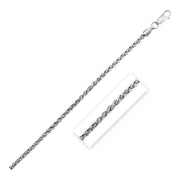 Bids.com Sterling Silver Rhodium Plated Wheat Chain 2.6mm Necklaces