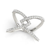 Bids.com 14k White Gold Fancy Entwined Design Diamond Ring (1/2 cttw) Rings