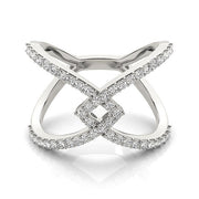 Bids.com 14k White Gold Fancy Entwined Design Diamond Ring (1/2 cttw) Rings
