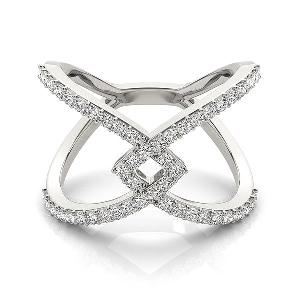 Bids.com 14k White Gold Fancy Entwined Design Diamond Ring (1/2 cttw) Rings