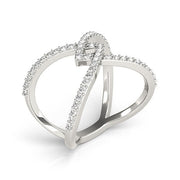 Bids.com 14k White Gold Fancy Entwined Design Diamond Ring (1/2 cttw) Rings