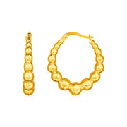 Bids.com 14k Yellow Gold Graduated Sphere Hoop Earrings Earrings