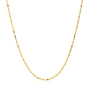 Bids.com 14k Yellow Gold Diamond-Cut Bead Chain 1.0mm Necklaces