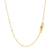 Bids.com 14k Yellow Gold Diamond-Cut Bead Chain 1.0mm Necklaces