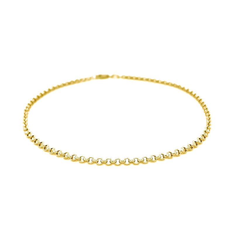 Bids.com 2.3mm 10k Yellow Gold Rolo Anklet Accessories