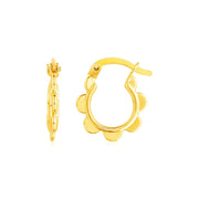 Bids.com 14k Yellow Gold Scalloped Hoop Earrings Earrings