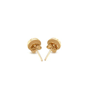 Bids.com 14k Yellow Gold Textured Flat Style Stud Earrings Earrings