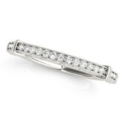 Bids.com 14k White Gold Bead Border Modern Wedding Band (1/8 cttw) Rings