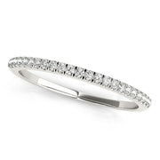 Bids.com 14k White Gold Diamond Pave Set Wedding Band (1/8 cttw) Rings