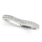 Bids.com 14k White Gold Channel Curved Diamond Wedding Band (1/4 cttw) Rings
