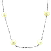 Bids.com 14k White Gold Necklace with White Pearls Necklaces