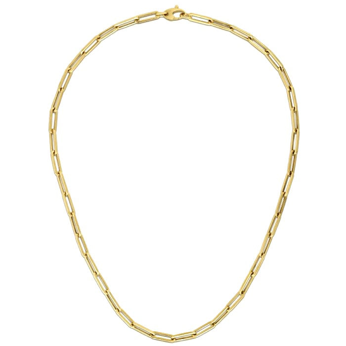 Bids.com 14K Yellow Gold Bold Paperclip Chain (4.2 mm) Necklaces