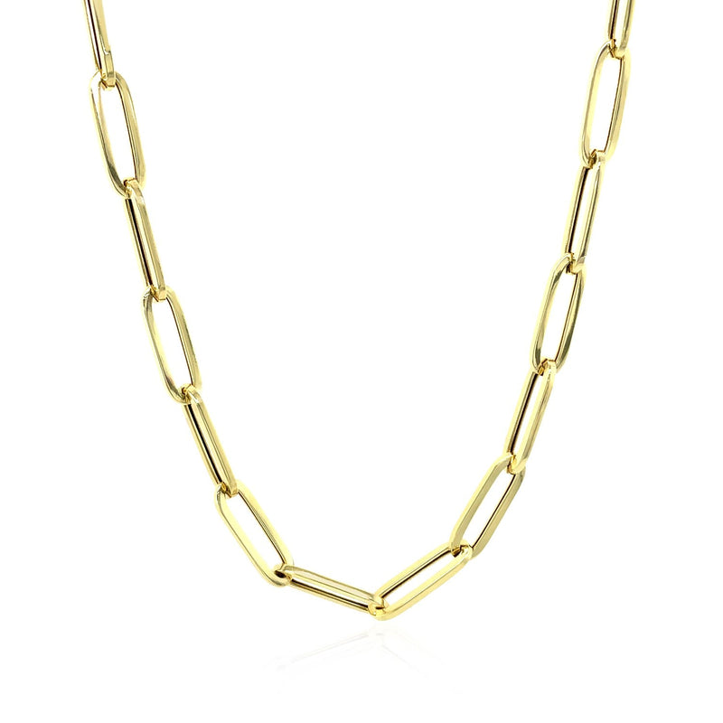 Bids.com 14K Yellow Gold Bold Paperclip Chain (4.2 mm) Necklaces