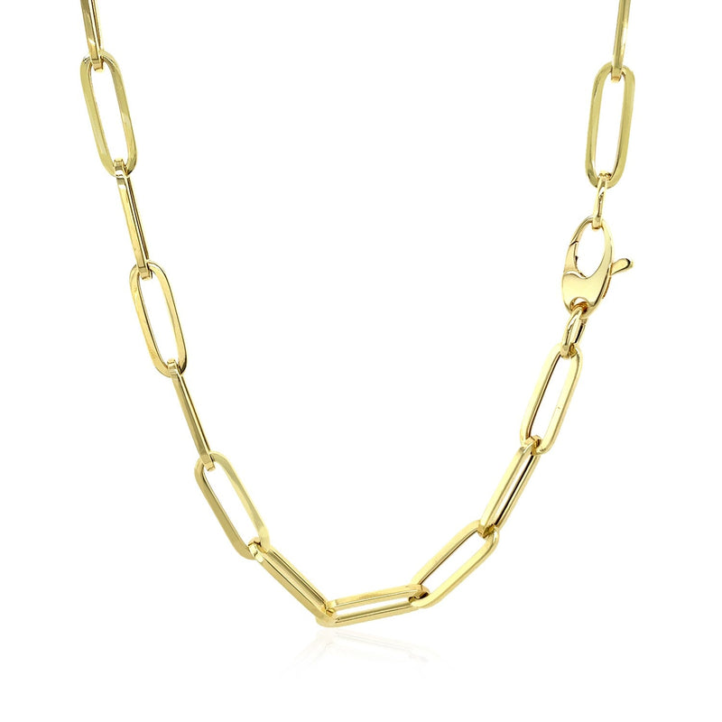 Bids.com 14K Yellow Gold Bold Paperclip Chain (4.2 mm) Necklaces