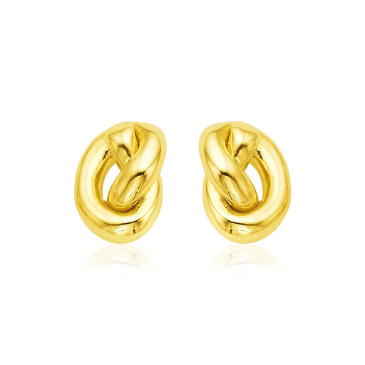 Bids.com 14k Yellow Gold Polished Knot Earrings Earrings White Smoke Yellow Gold