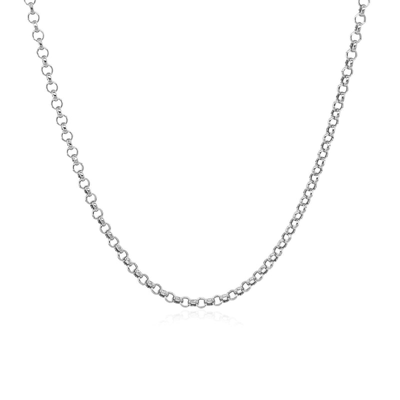 Bids.com 14k White Gold Rolo Chain 1.9mm Necklaces