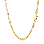 Bids.com 2.5mm 14k Yellow Gold Semi Solid Box Chain Necklaces